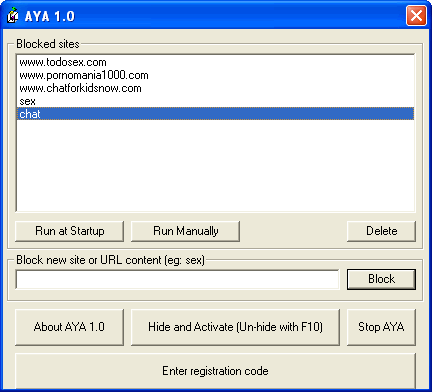 AYA 1.0 (Parental Control) Screenshot